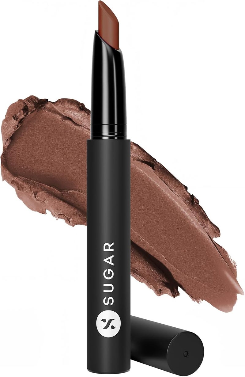 SUGAR Cosmetics Matte Attack Transferproof Lipstick - 14 Caffeine Bandit (Chocolate Brown, 2 gm) - Image 1